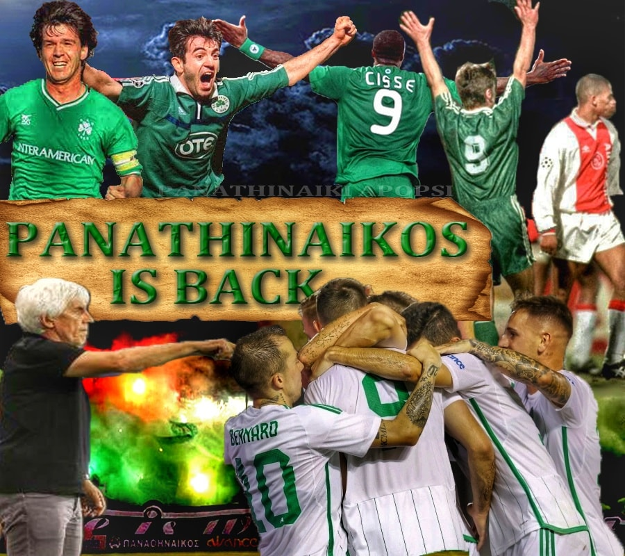 PaoApopsi's tweet photo. PANATHINAIKOS IS BACK! ☘️ #paofc https://t.co/qbWNDmXQks