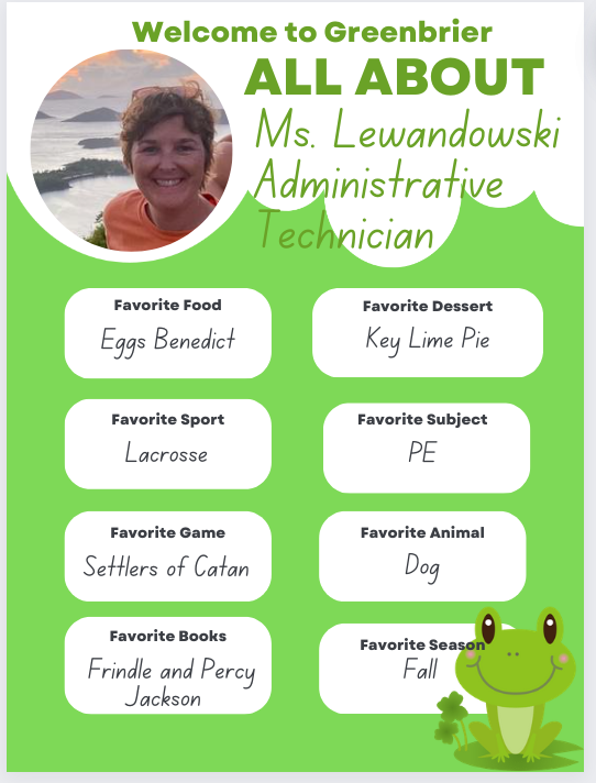 GreenbrierElem's tweet photo. We are very excited to welcome our new staff.  Welcome to GBR Ms. Lewandowski! Ms. Lewandowski is our new administrative technician! We're happy you're here! @CvilleSchools @hooshouse https://t.co/EXUQBluloo