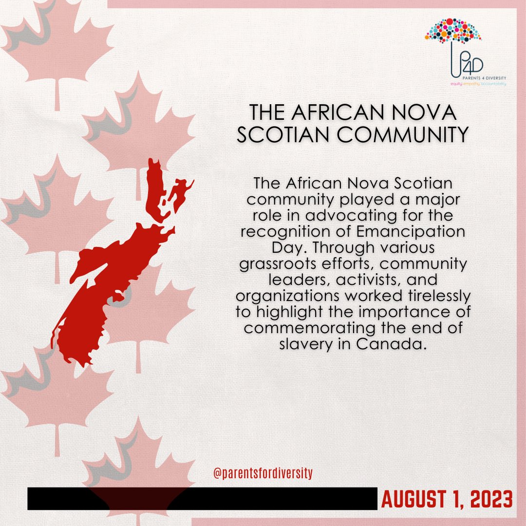 Many may not know that slavery was legal and #Canada participated in it. Yes; Canada enslaved people on this land. Many of the racist practices that we have today stem from the dehumanization of Black people that justified slave trade. August 1, 2023: #EmancipationDayInCanada ⤵️