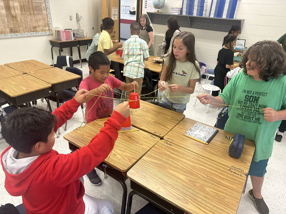 kate_bruner12's tweet photo. Today we practiced communication, problem solving, and collaboration with a fun team building activity to kick off the first day of 5th grade! @MRegan0123 @Beth_Coryell @JanetMarotte777 @mgrant_2000 @NastasiNews https://t.co/scC5puIB66