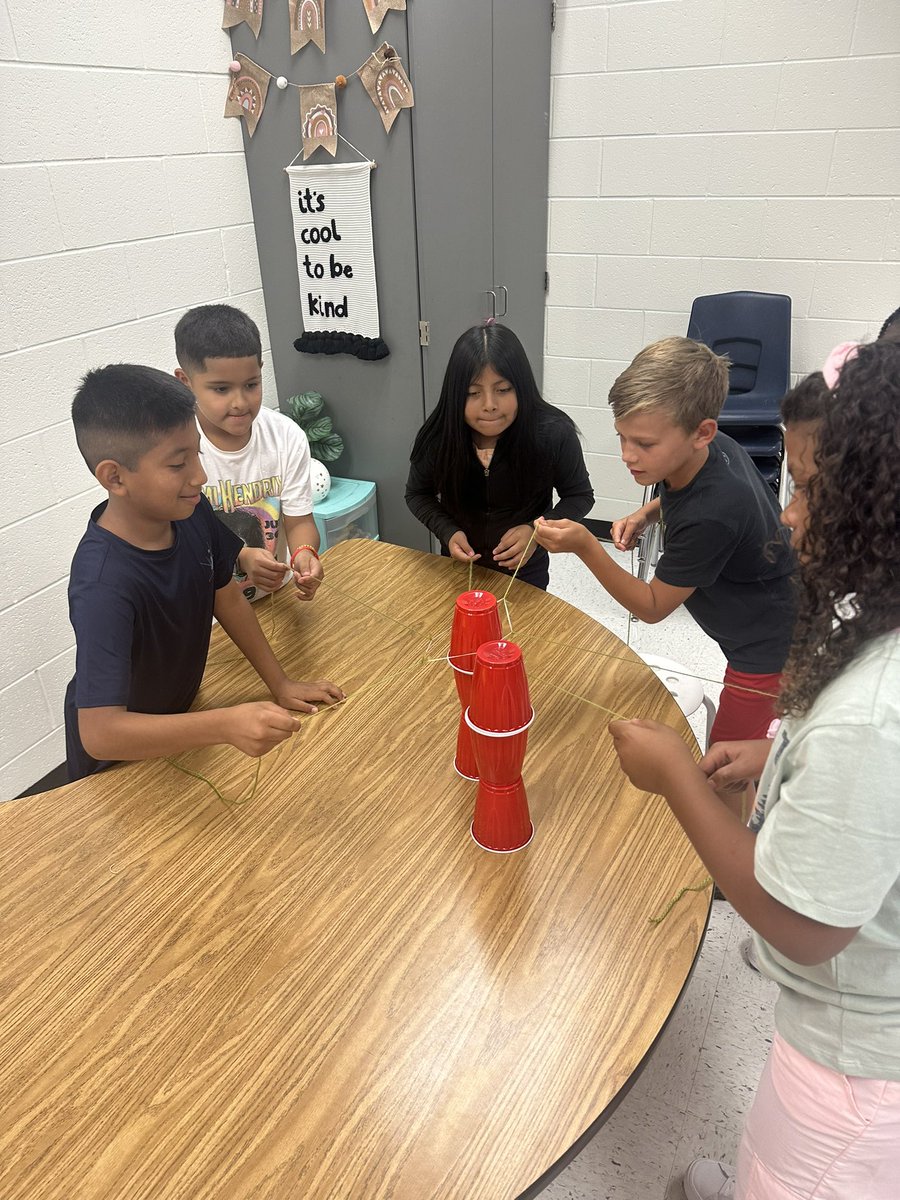 kate_bruner12's tweet photo. Today we practiced communication, problem solving, and collaboration with a fun team building activity to kick off the first day of 5th grade! @MRegan0123 @Beth_Coryell @JanetMarotte777 @mgrant_2000 @NastasiNews https://t.co/scC5puIB66