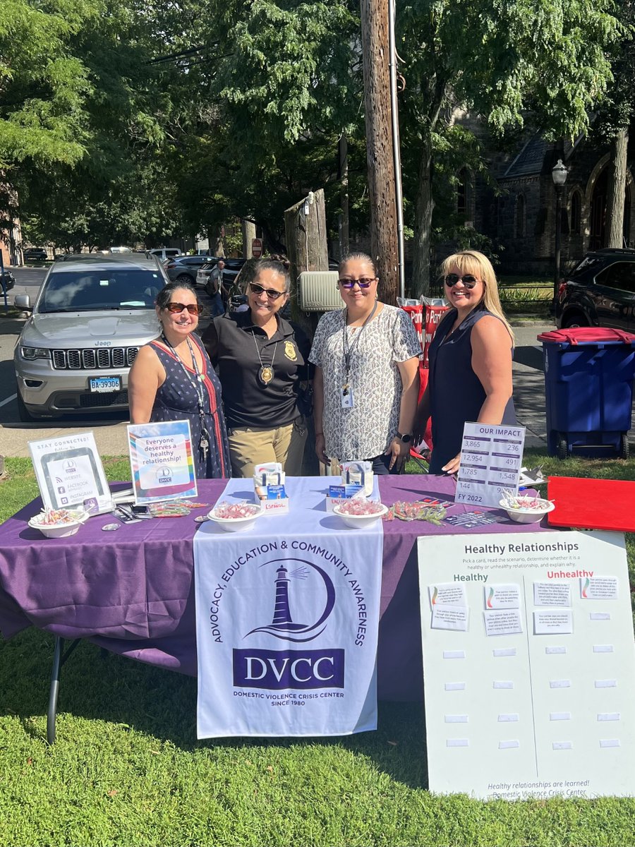 We were proud to be part of Stamford PD's National Night Out! DVCC thanks <a href="/StamfordPolice/">Stamford Police</a> for its continued support and collaboration to end domestic violence and build a safer community.