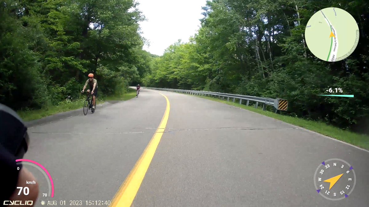 JagVillani's tweet image. Day off tandem #ottbike / #velogat ride with K. Around the North Loop to the Huron Lookout. Max descent speed at Lac Pink: 70 km/h!