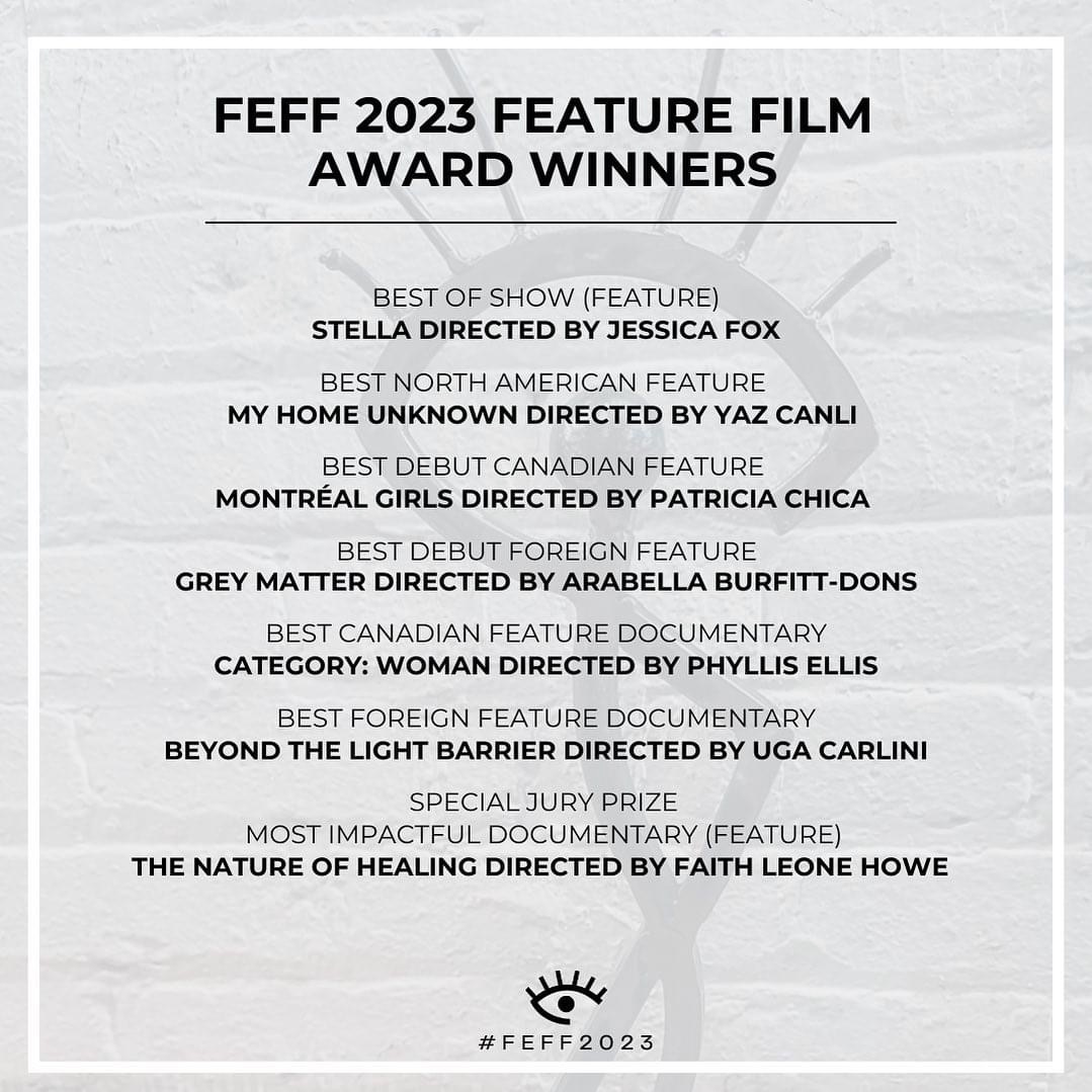 Awards for Toronto’s Female Eye Film Festival 2023 thehollywoodtimes.today/awards-toronto… via <a href="/TimesHollywood/">TheHollywoodTimes</a> 

Congratulations writer/director <a href="/PatriciaChica/">Patricia Chica</a> for your BEST DEBUT FEATURE award!

<a href="/Telefilm_Canada/">Telefilm Canada</a>  @la_SODEC <a href="/filmoption_intl/">Filmoption International</a>  <a href="/Level33_ent/">Level 33 Entertainment</a>  <a href="/ACTRAnational/">ACTRA National</a>  <a href="/DGCTalent/">DGC National</a>  <a href="/The_CMPA/">The CMPA</a>