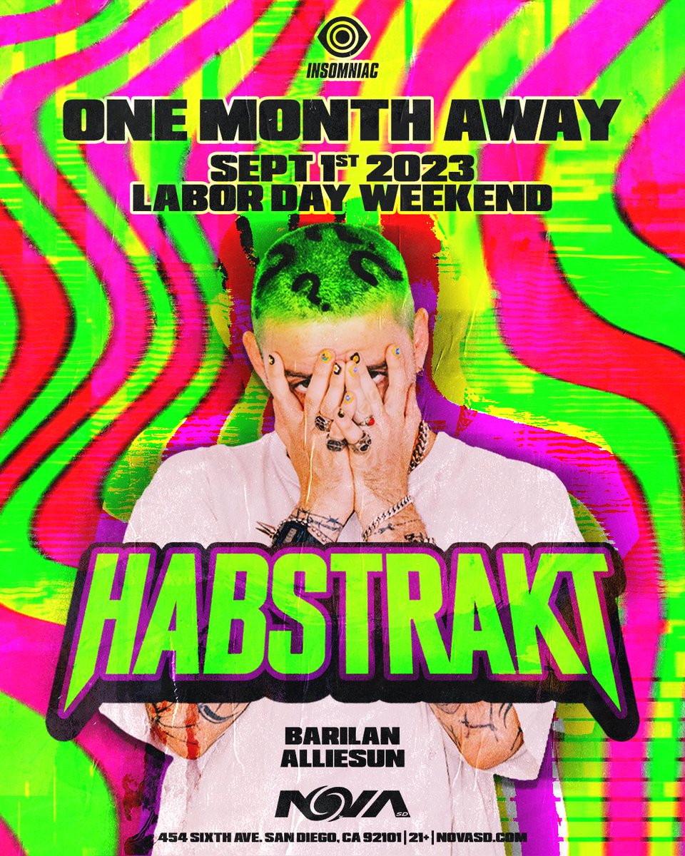 We’re one month out from <a href="/habstrakt/">habstrakt</a>’s high-octane bass house on Labor Day Weekend, alongside <a href="/barilanmusic/">BARILAN</a> &amp; Allie Sun, Friday, 9/1! 🔥 Grab Your Ticket → novasd.com/habstrakt