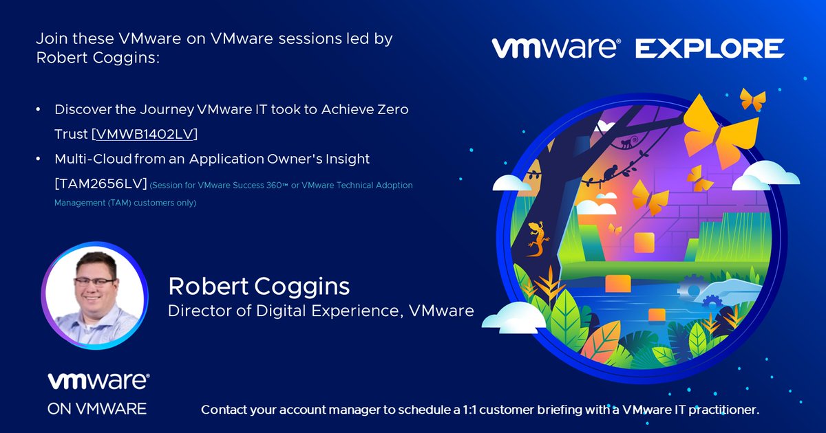 vmwonvmw's tweet photo. Robert Coggins, Director of Digital Experience, will be at VMware Explore Las Vegas. Are you? 🤔

🗣️ Talk to your account manager to schedule a 1:1 with Robert.

Be sure to register before it's too late: https://t.co/fm2IFSaGLx https://t.co/lFjs8dSdj4