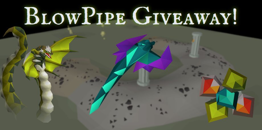 99SlayerTab's tweet photo. 💰#Runescape #Giveaway💰

🐍 BlowPipe Giveaway 3️⃣ Winners! 

How to enter: 
- Follow @BM_UIM ✅
- Like &amp; Retweet this post ✅
- Comment your #OSRS username ✅

Good luck everyone!🤞

Giveaway donated by @BM_UIM 👏 https://t.co/yIGWMmvr6x