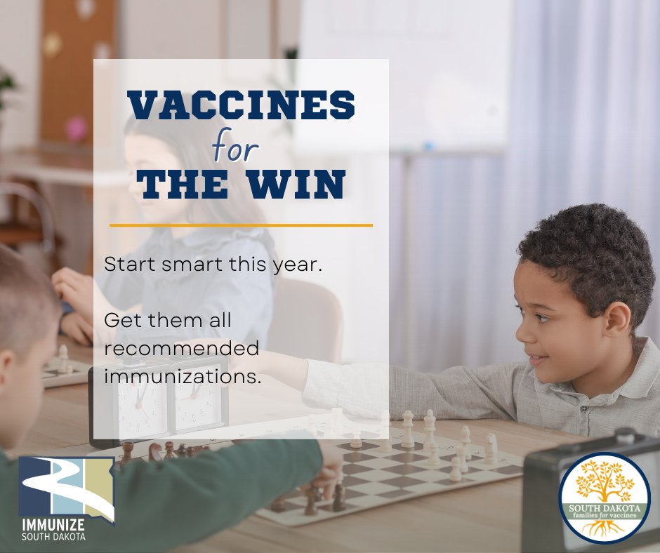ImmunizeSD's tweet image. Ensuring that your child receives the recommended vaccines on schedule can shield them from illnesses that can be prevented through vaccination. This leads to fewer sick days, more time in school, and more opportunities for growth and learning. 

#VaxYourFam #Vaccines #WhyIVax