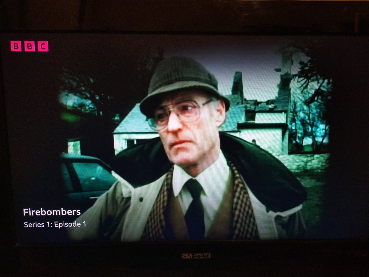 NewsatTwm's tweet image. Just catching up with #Firebombers on #BBCWales and it turns out Sherlock Holmes himself was head of the North Wales Police CID in the 1980s