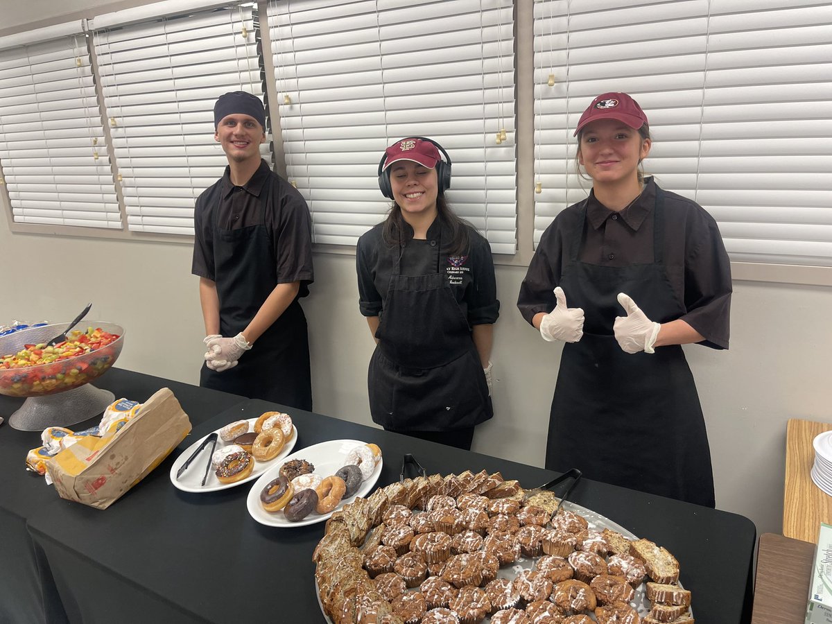Thank you Falcon Culinary students and Chef Martin for assisting in welcoming new Falcon teachers.  You are simply the best. <a href="/FivayHighSchool/">Fivay HS Falcons</a> <a href="/FivayChefMartin/">Dave Martin</a> <a href="/Principal_Fivay/">Erik Hermansen</a>
