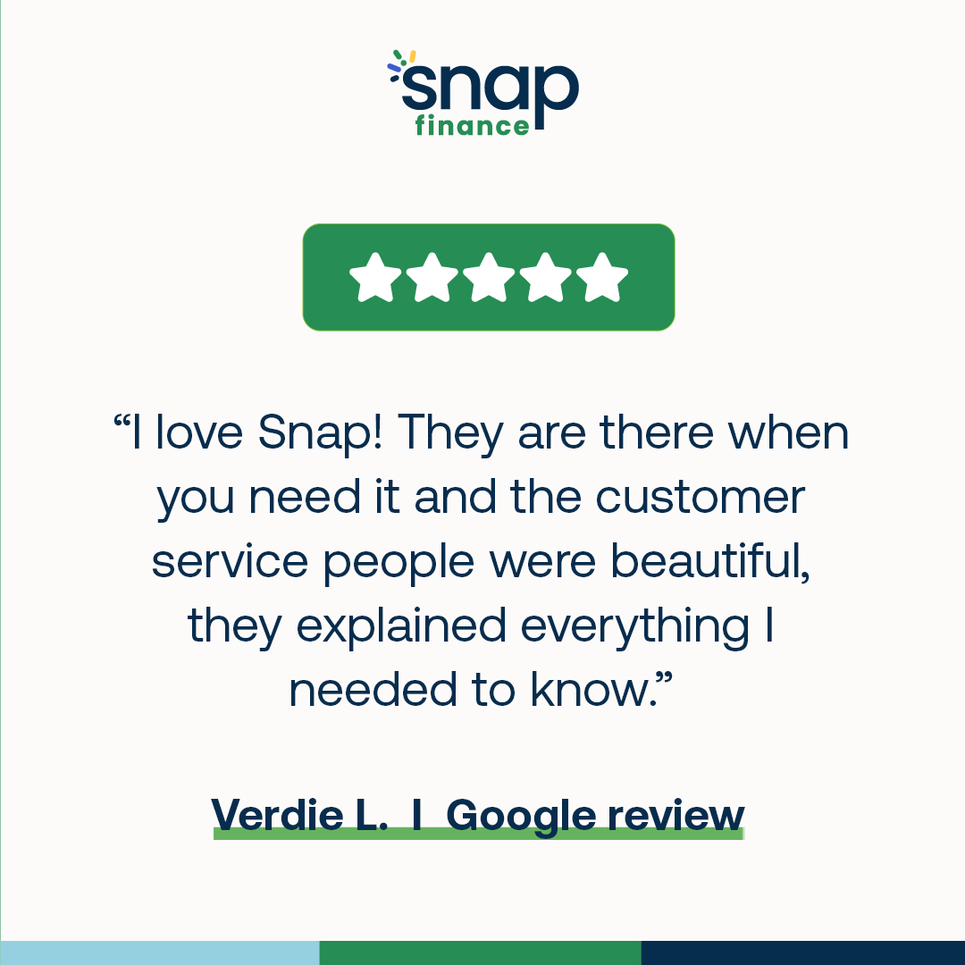 MySnapFinance's tweet photo. We make the lease-to-own financing process as efficient and transparent as possible for our more than 4 million customers.
β β β β β Learn more about how it works: https://t.co/vWJzx3Y3Ek
#customerfeedback #snapfinance #customerreview https://t.co/9UrFRq2IbD