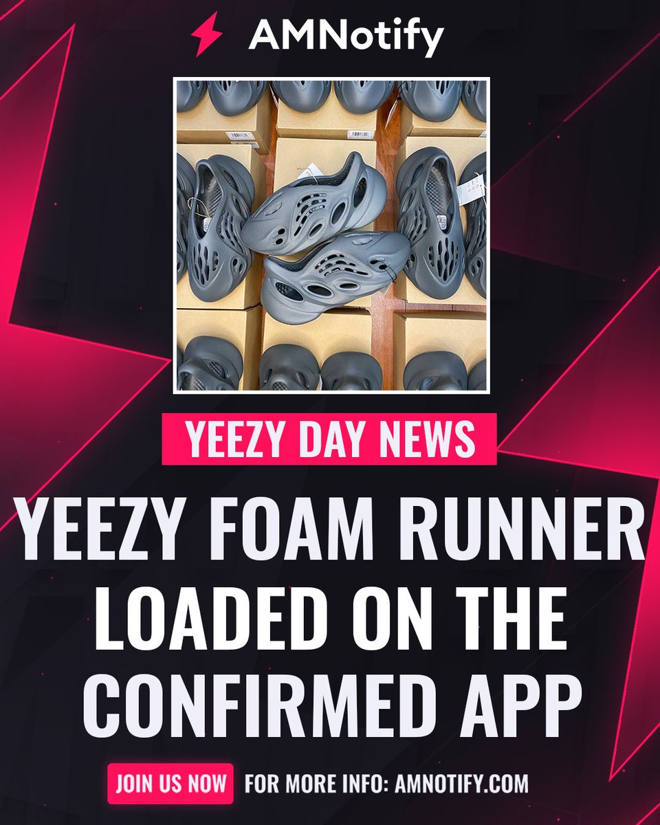 🚨YEEZY DAY ALERT🚨 THE ADIDAS YEEZY FOAM RUNNER 'CARBON' HAS BEEN LOADED ON THE CONFIRMED APP. LIKE + RT FOR MORE YEEZY NEWS.