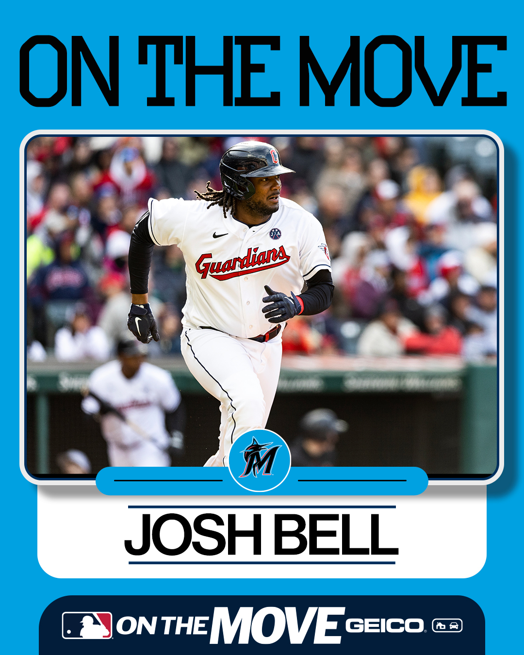 MLB on X: The Marlins have reportedly acquired 1B Josh Bell from the  Guardians, per  @Feinsand.   / X