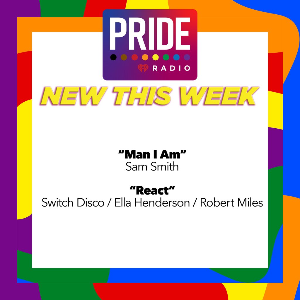 prideradio's tweet photo. #NewMusic This Week on PRIDE Radio!
#ManIAm by @SamSmith
#React by @SwitchDiscoUK @EllaHenderson Robert Miles
Listen Live anytime on @iHeartRadio here: https://t.co/vskZEUeE6s https://t.co/TBxiVNMcXB