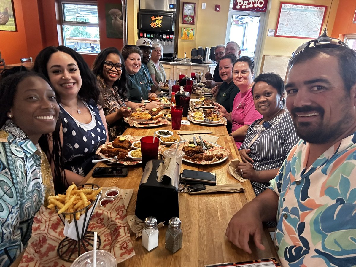 ILT had the privilege of treating our custodial staff to lunch.  The team did a stellar job on our building with 150 students in summer camp, cleaning and waxed, and a painting crew to have the entire full school painting. Our crew is top notch! #writeyourstory #allincherrydale