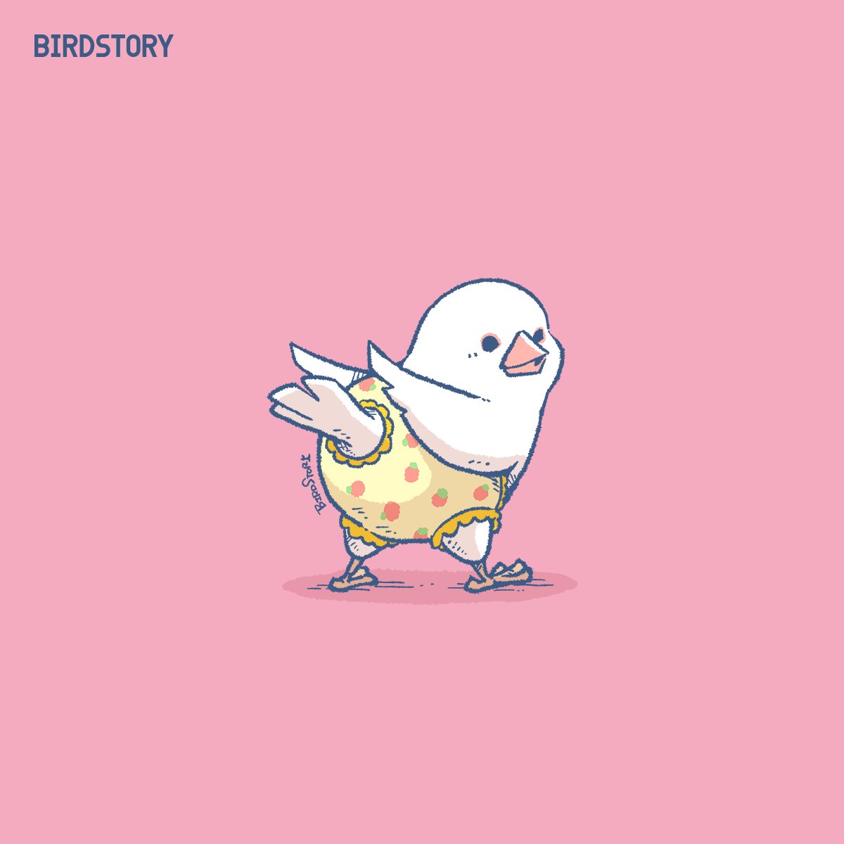 「おはようございます。 本日は8月2日、語呂合わせからパンツの日とのことです #B」|BIRDSTORYのイラスト