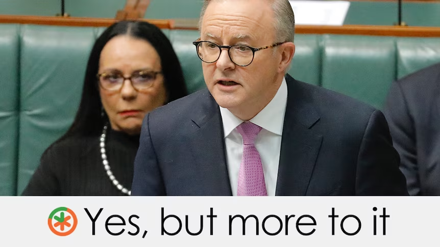 PM @AlboMP says that surveys show between 80 and 90% of First Nations Australians support the Voice. But while his claim broadly aligns with the polling's headline figures, there are some significant caveats: bit.ly/3OBwzUq #factcheck #auspol 📸ABC News: Nick Haggarty