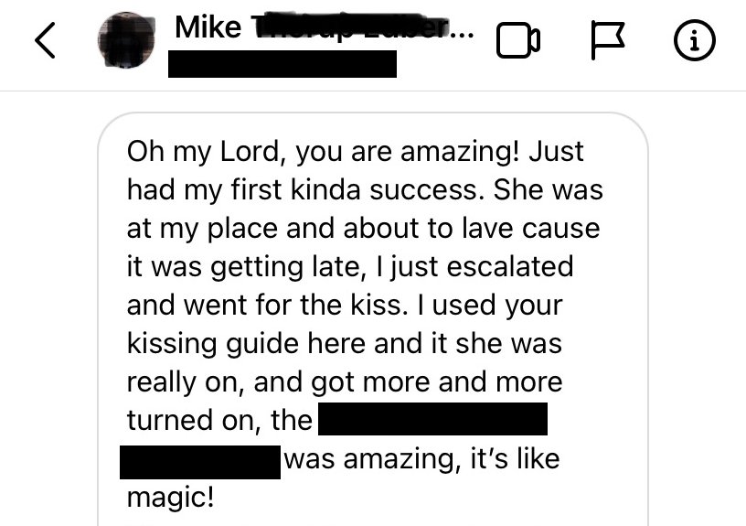 “She was at my place about to leave… I used your kissing guide… she got more and more turned on… it’s like…” “Magic!” When you can escalate smoothly, she tends to forget all about the world... Get my book of hyper-escalation tactics, HTSD: Stirlingcooper.com