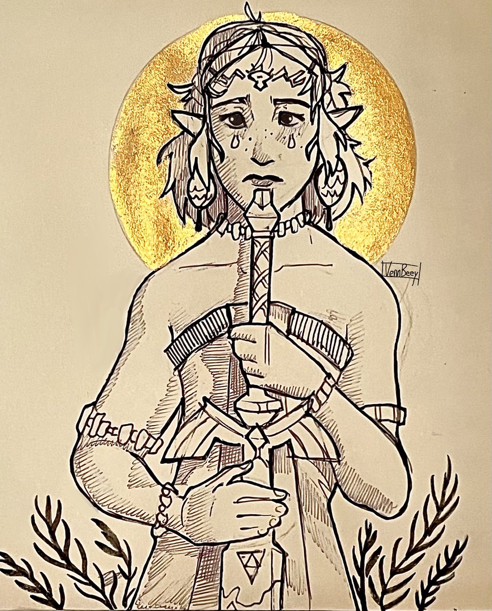 vennbeey's tweet photo. Gold watercolours are so pretty EEEEE
(And more Zelda… Because she’s also pretty 💛) 

#zelda #TheLegendOfZelda #zeldafanart #totk #ZeldaTOTK https://t.co/W76GRHbGix