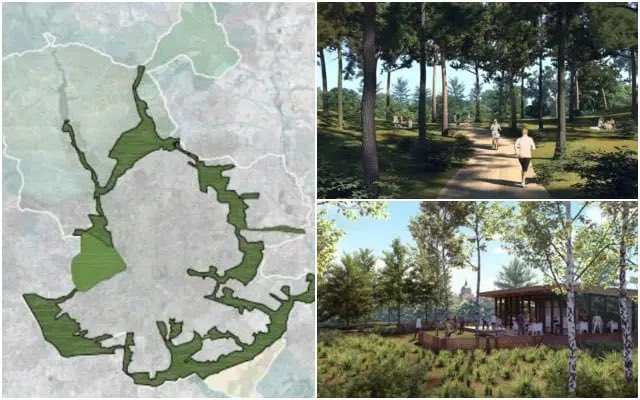 Madrid is getting serious about the impact of heat by creating a huge Greenbelt of millions of trees with new parks and leisure areas, to cool the city. Cleaning the air while beating the heat.