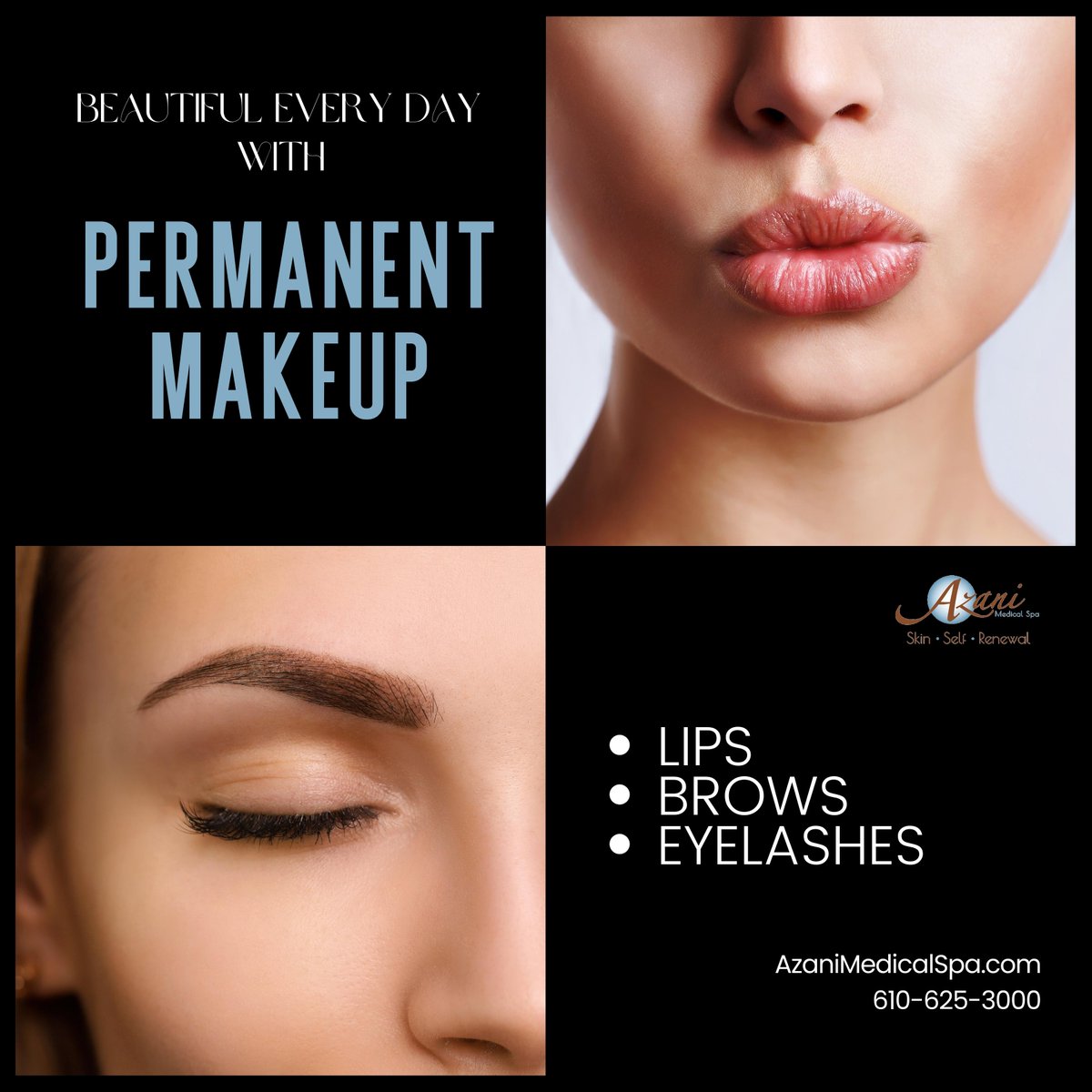 AzaniMedicalSpa's tweet image. 🌟 Enhance Your Beauty with Permanent Makeup at Azani Medical Spa! 🌟

#AzaniMedicalSpa #PermanentMakeup #Micropigmentation #EffortlessBeauty #FlawlessLooks #WakeUpBeautiful #MicrobladingEyebrows #PermanentEyeliner #LipBlushEnhancement #ConfidenceInYourBeauty #TimeSavingBeauty