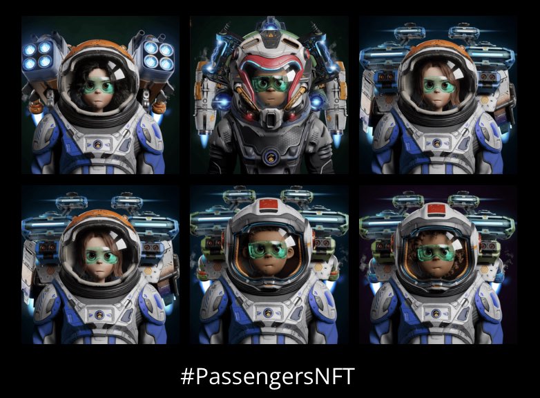 they seem ready to take off!! if u havent joined the <a href="/Passengers_NFT/">PASSENGERS</a> , it might be the right time to do so.. 🚀🚀🚀 my first 6 passengers assembled 👀 <a href="/NunoAlm16725824/">Alkatsu</a> <a href="/moodyk79/">TITAN ⚔️ Orivium</a> @chiqshoes @loadedlion786 <a href="/ConnorG3_Space/">Connor at Passengers</a> <a href="/metacognito_eth/">metacognito.eth</a> <a href="/CronosICUDoc/">The Resuscitator</a> 

#PassengersNFT #web3 #NFT