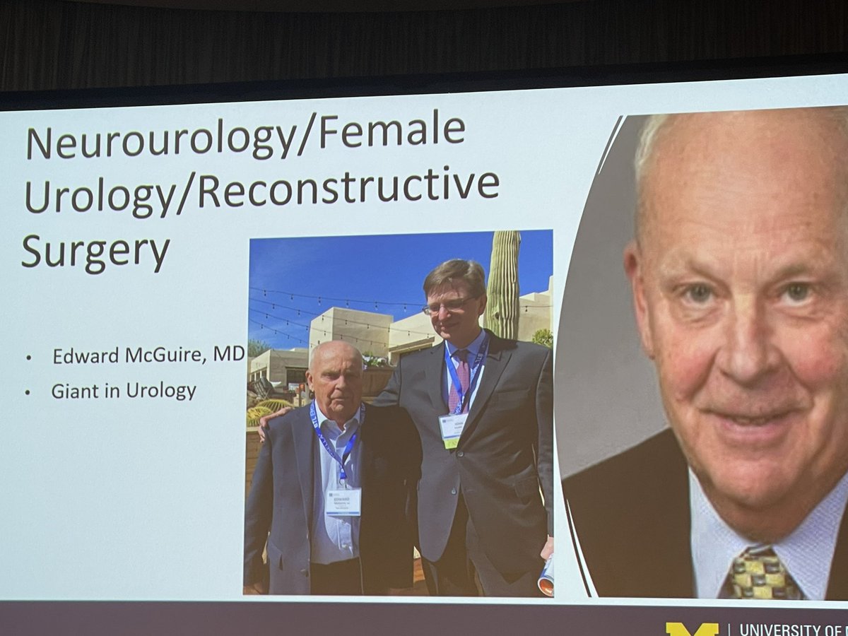 Huge congratulations to John Stoffel on the Lapides Family Research Professorship!! Great pic with mentor Ed McGuire, but let it be said that John is also a giant in Urology.