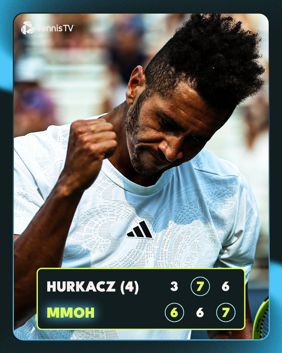 Tennis TV (@tennistv) on Twitter photo The Man. The Myth. The Mmoh-ment โจ
USA's <a href="/MichaelMmoh/">Michael Mmoh</a> saves THREE match points en route to stunning World No. 17 Hurkacz! The Man. The Myth. The Mmoh-ment โจ
USA's <a href="/MichaelMmoh/">Michael Mmoh</a> saves THREE match points en route to stunning World No. 17 Hurkacz!