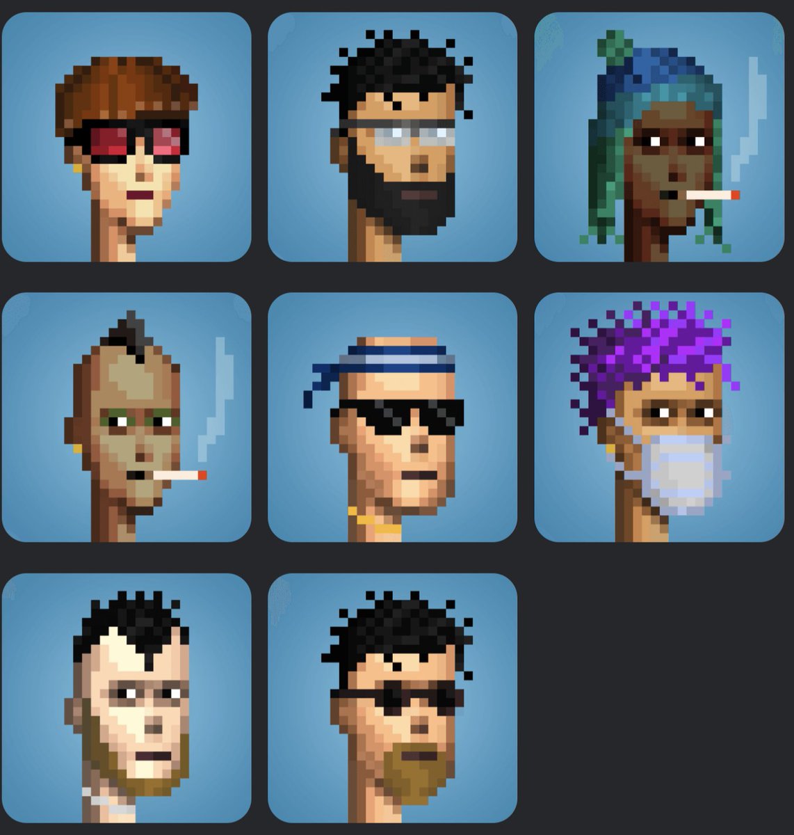 CryptoWoop's tweet photo. I own 8 @punks2023 and they are not listed for sale. More will be added to my vault. 

Damn right I'm waiting for season 2. Diamond hands. 

#PUNKS2023 https://t.co/UrWK6lqrMa