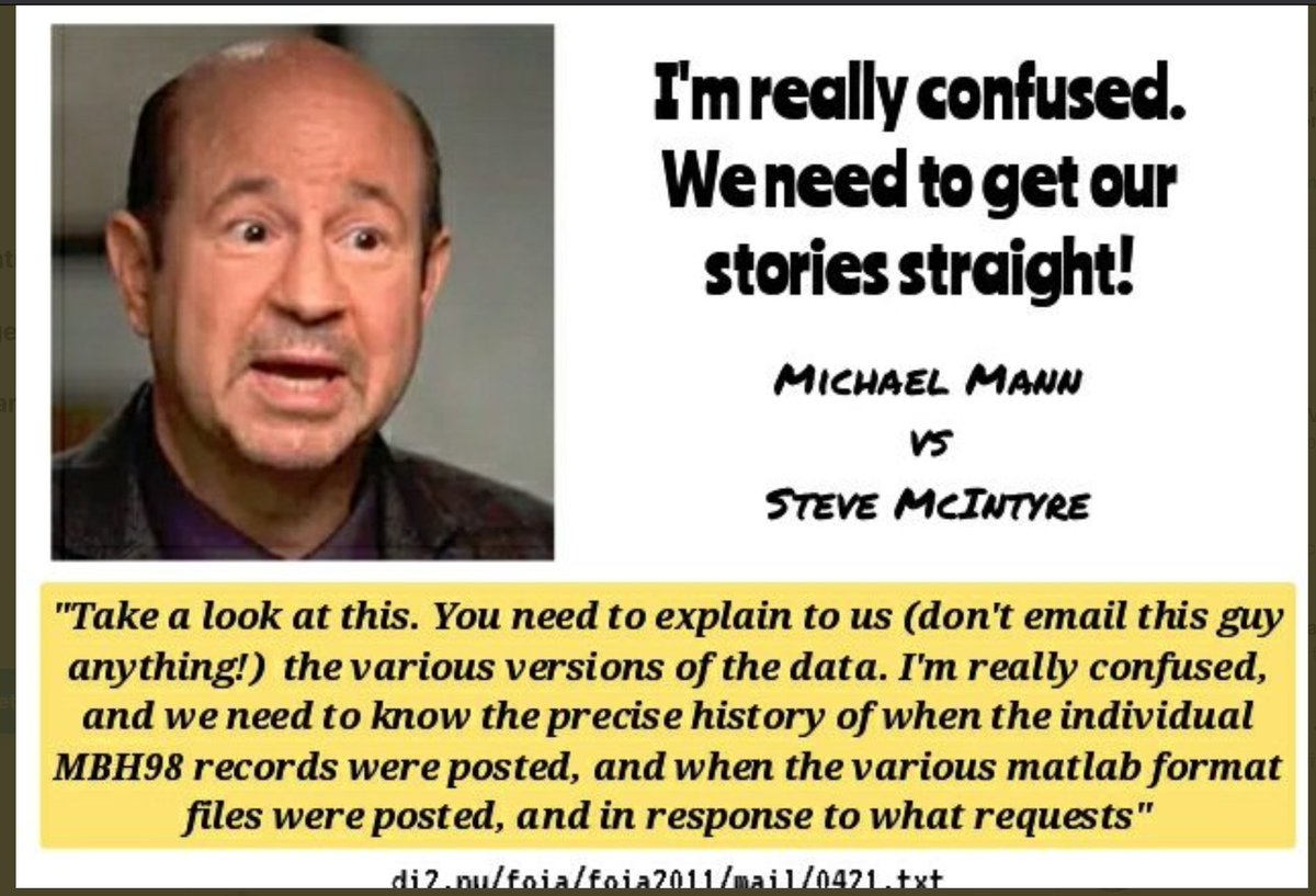 @DaeminErish @Itrollidiots1 @kevinleversee @julredman @MotherJones Mann finally bowed to the ever increasing pressure to release his secret sauce - but he didn't know which recipe he used and when he used it. Mann 🤡⁴