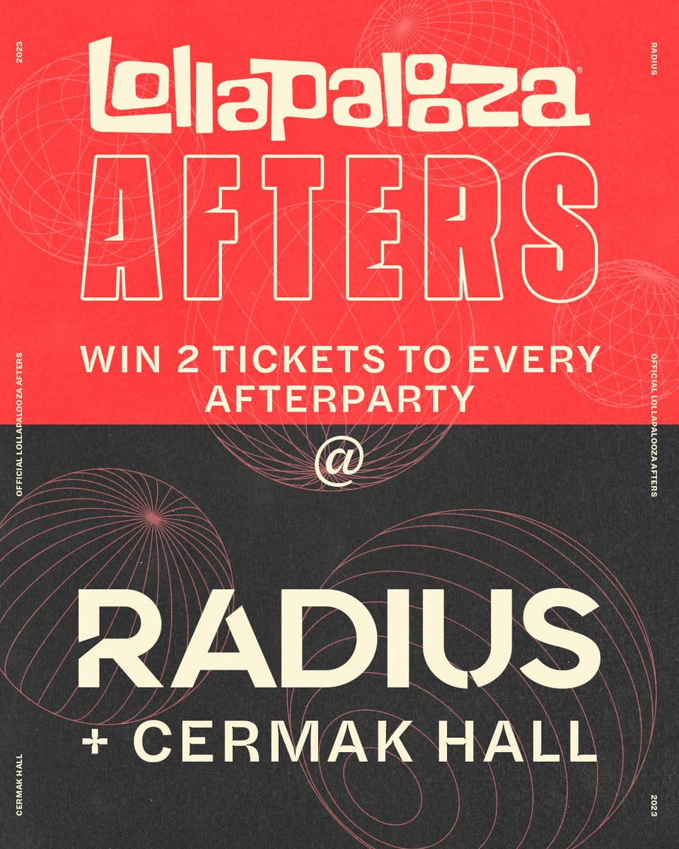 RadiusChicago's tweet image. EPIC GIVEAWAY // We're feeling a little generous this week 💅 RT + follow @RadiusChicago for a chance to win 2 tickets to EACH @lollapalooza Afterparty at Radius + Cermak Hall!

For extra entries enter here » app.hive.co/l/3svfoq