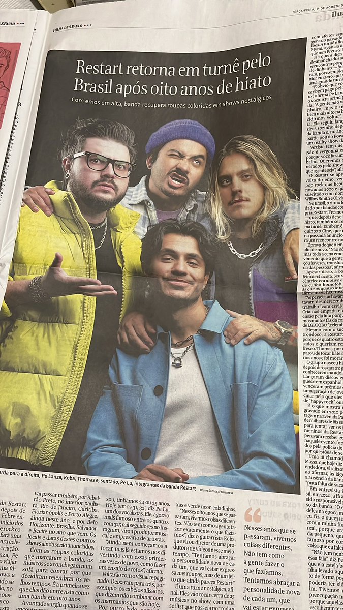 Eu não comprei o jornal não né É HORA DE RECOMEÇAR