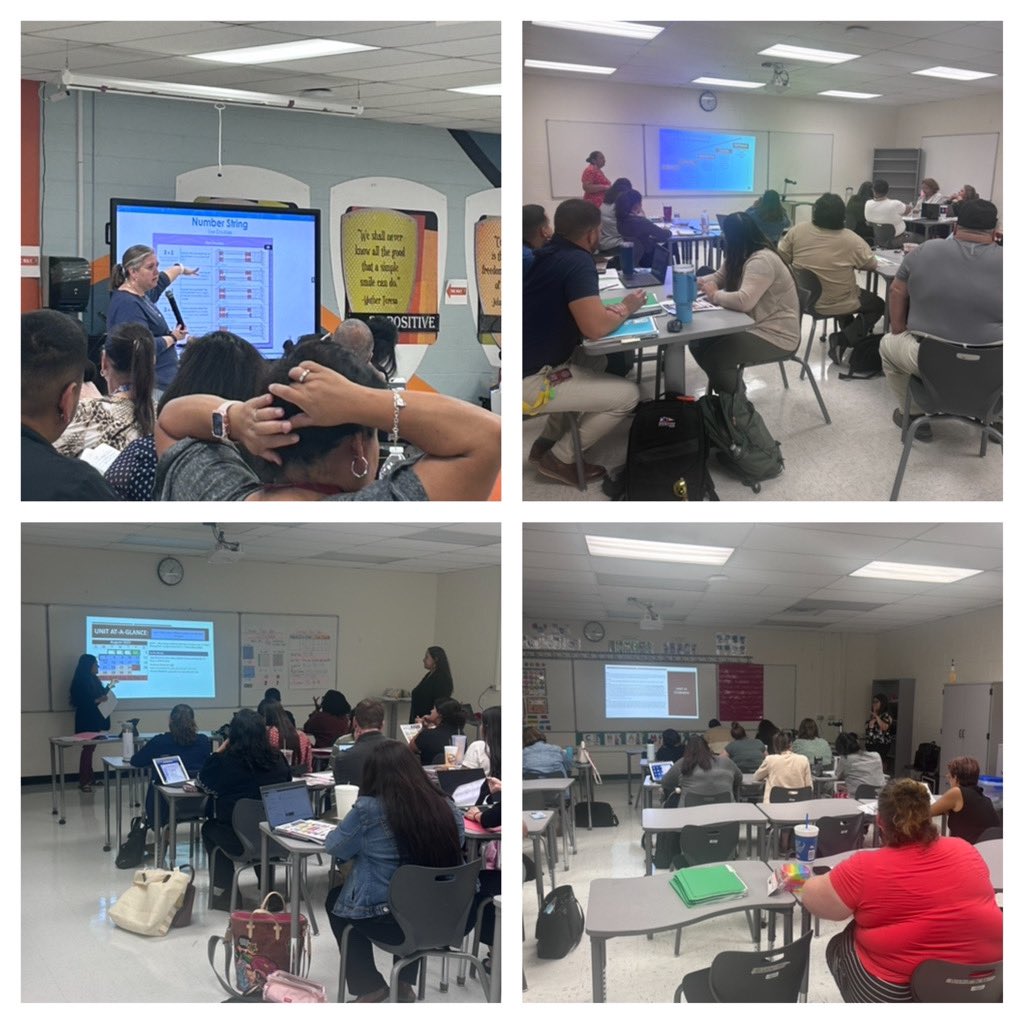 EISDMath's tweet photo. @EISDofSA teachers engaged in @hand2mind number sense, #mathRBIS and unit planning during Day 1 of district PD! Thank you to @brandilsimpson and our ICs for making this a great day of learning for our teachers! #nixthetricks @EISDTeachLearn https://t.co/zMTJ85F3U4