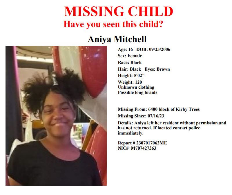 MEM_PoliceDept's tweet photo. Have you seen this missing child?
Report #2307017062ME https://t.co/8226fxWkTS