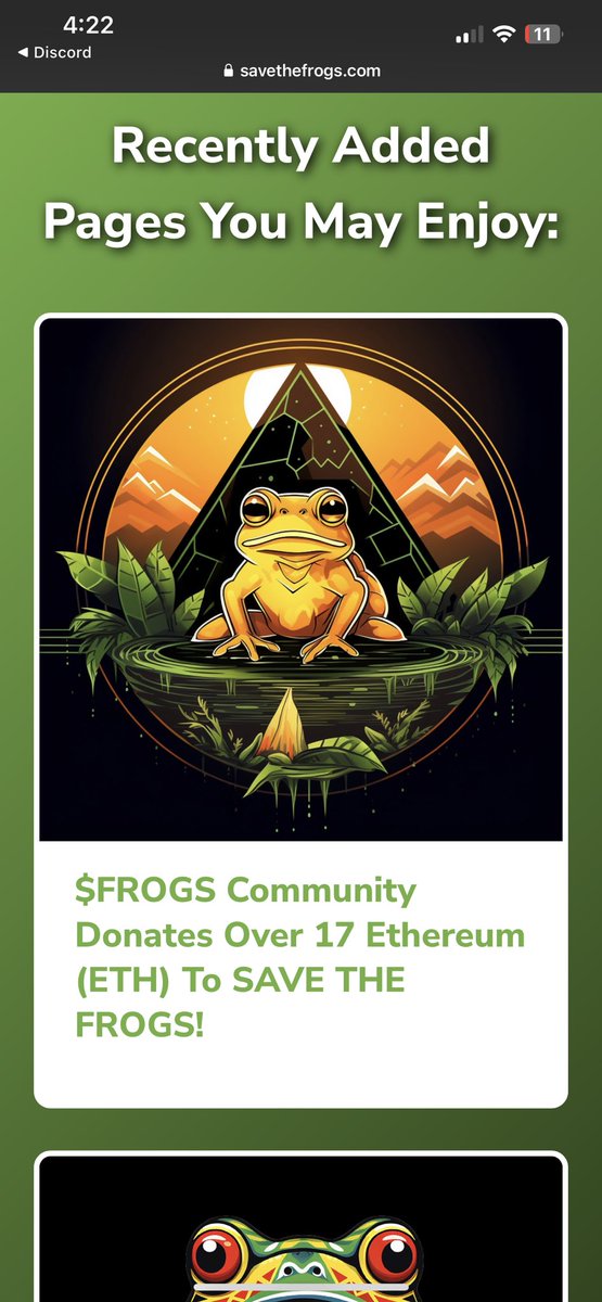 slowwalker2024's tweet photo. @Frogscharityerc @savethefrogs @Matt_Furie @pepecoineth @pepe2coineth @HOPPYToken $frogs season is about to be upon us #savefrogs https://t.co/CHzBebXVEH