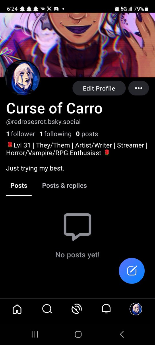 redrosesrot's tweet photo. I'm in! 🌹💙

Also as a reminder, you can find me @CaariOsamu (twt/tumblr main), @CurseofCarro (D&amp;D twt), or @redrosesrot (for art mostly) on Tumblr, Twitch, Picarto, IG, as well as most other socials. You know.

Just In Case. https://t.co/KPUQiFQhaa