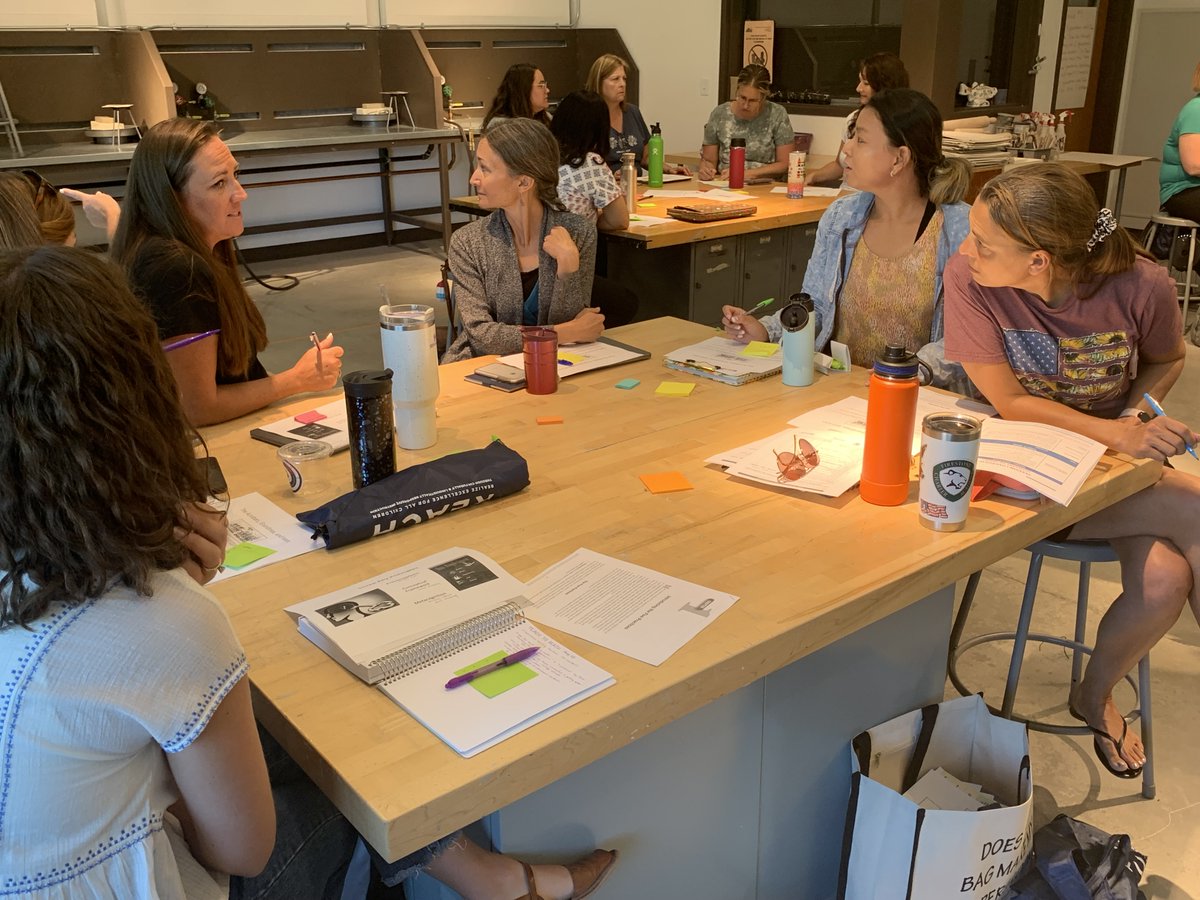 SVVSDMath's tweet image. Andrea Baker from @SavvasLearning taking K-12 teachers through the 5 Practices for Orchestrating Productive Mathematics Discussions, tapping into how the brain learns math. #TeachToREACH