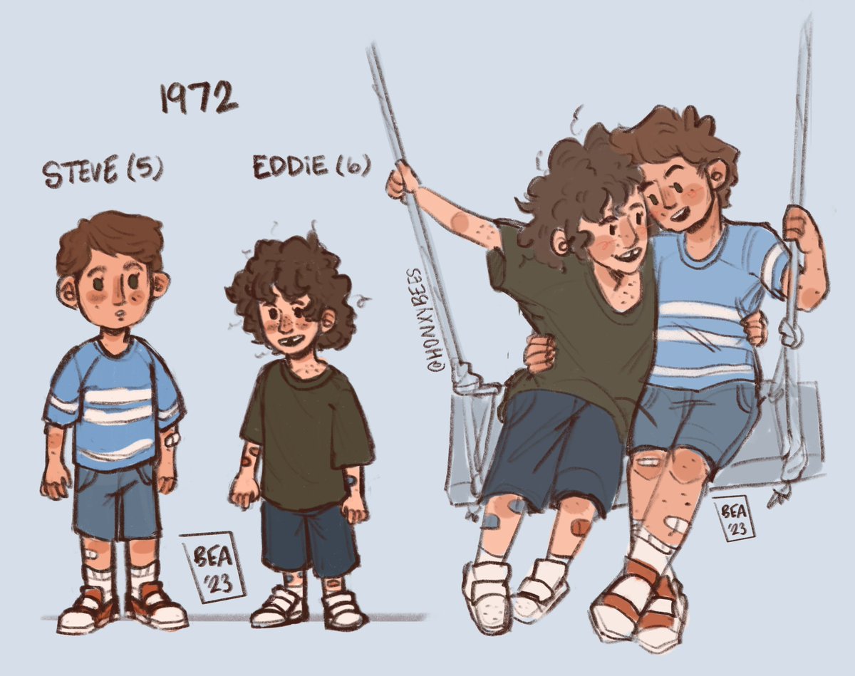 honxybees's tweet photo. [childhood friends au]

“best friends forever! right stevie?”
“always”
#steddie https://t.co/6CA82b6IMH