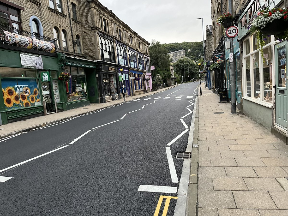 I’d rather post a picture of a job well done than next to a pothole. We finished Market Street, Hebden Bridge. It should have never been so bad. This is a problem of 14 years of austerity. Experts say it’ll cost £14bn to bring our roads to standard. The budget offered £700 mill