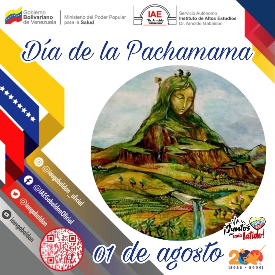 iaegabaldon's tweet photo. Hoy #1Ago se celebra el Día de la Pachamama, es una de las celebracies más importantes de varias culturas originarias de América Latina.
#JuntosPorCadaLatido ❤️
#IAESiempreContigo ✊🏽🇻🇪
#23AñosFormandoAlSPNS https://t.co/qcOxnJYabJ