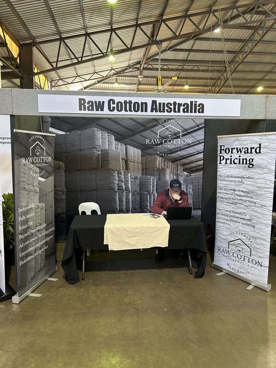 merson_scott's tweet photo. Come see us at the Australian Cotton Collective and Trade Show at the Toowoomba Showgrounds today and tomorrow. We’ll give you the good oil on marketing alternatives! https://t.co/px7TwHUAAo