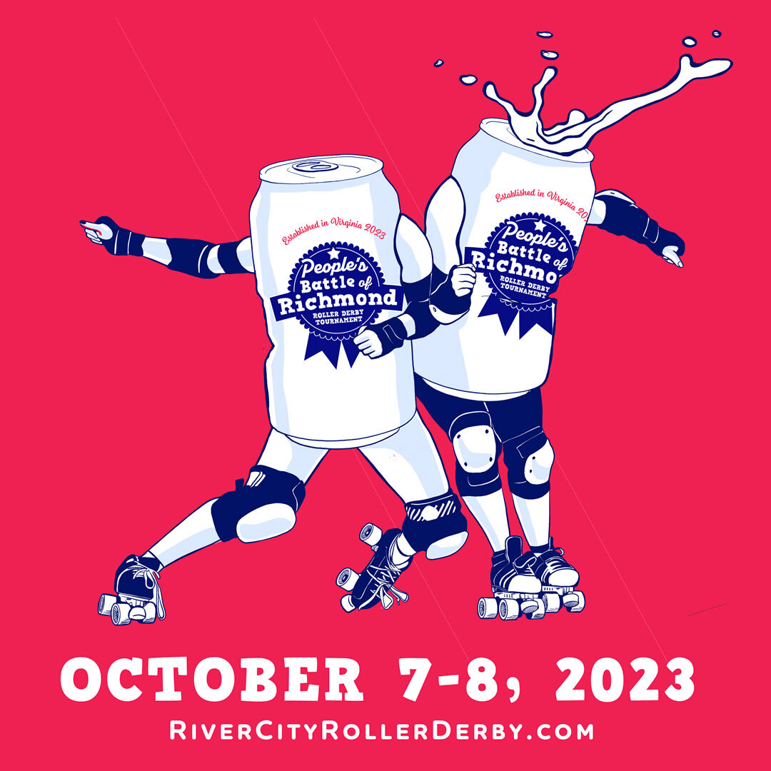 Crack open a cold one and welcome our teams for the inaugural #peoplesbattleofrichmond! We're excited to face off with <a href="/TXRollergirls/">Texas Rollergirls</a> Homies, <a href="/LCHighRollers/">Lowcountry Highrollers</a> , <a href="/Twin_Valleys/">Twin Valleys Roller Derby</a> , and Ithaca League of Women Rollers from October 7-8, right here in #RVA . Stay tuned for more details!
