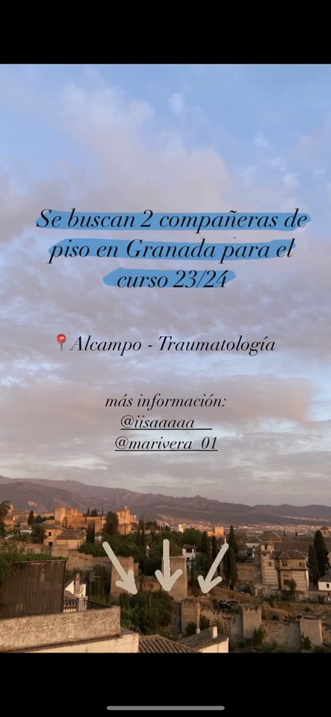 iisaaaaa__'s tweet photo. @bot_ugr Holaa, se buscan dos compañeras de piso, difundidlo por fa https://t.co/IvyJiX81RF