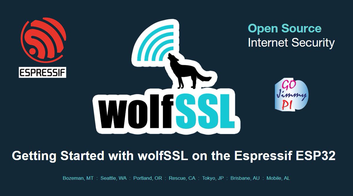 My first-ever wolfSSL webinar is next week, August 10!! I hope you'll sign up and see how easy it is to get started with wolfSSL encryption on the Espressif ESP32. See 🧵for link.