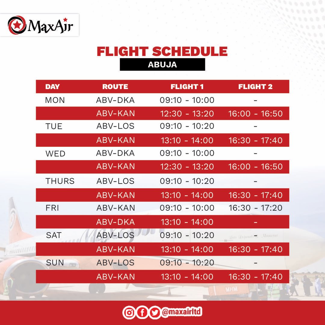 max air ticket prices