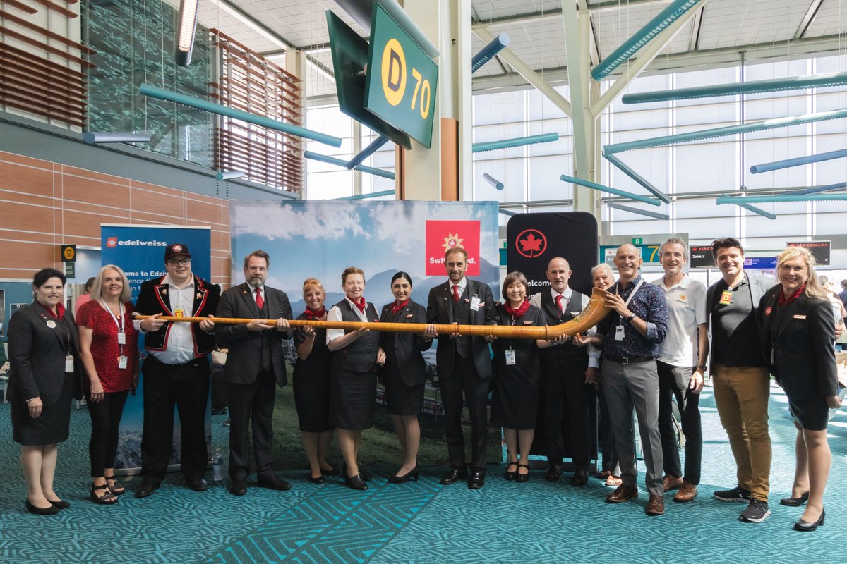 It's Swiss National Day! 🇨🇭

On this special occasion, we celebrated with swiss chocolate, family activities, and a special Alphorn performance before both @AirCanada and #EdelweissAir flights bound for Zurich this afternoon. Happy Birthday, Switzerland!