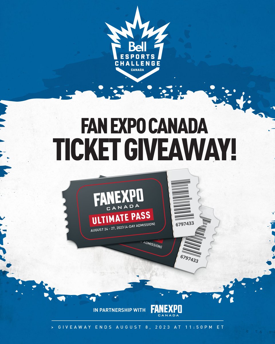 🇨🇦 WIN TICKETS TO CANADA'S LAN 🇨🇦

Thanks to <a href="/Bell/">Bell</a> we're giving away two tickets to <a href="/FANEXPOCANADA/">FANEXPO Canada</a>.

How to enter:
✅ Follow: <a href="/sebdot/">Seb.</a> + <a href="/Bell/">Bell</a> 
🔁 RT this post
👥 Tag 2 homies in the replies

WE BALL FOR CANADA HERE 🗿