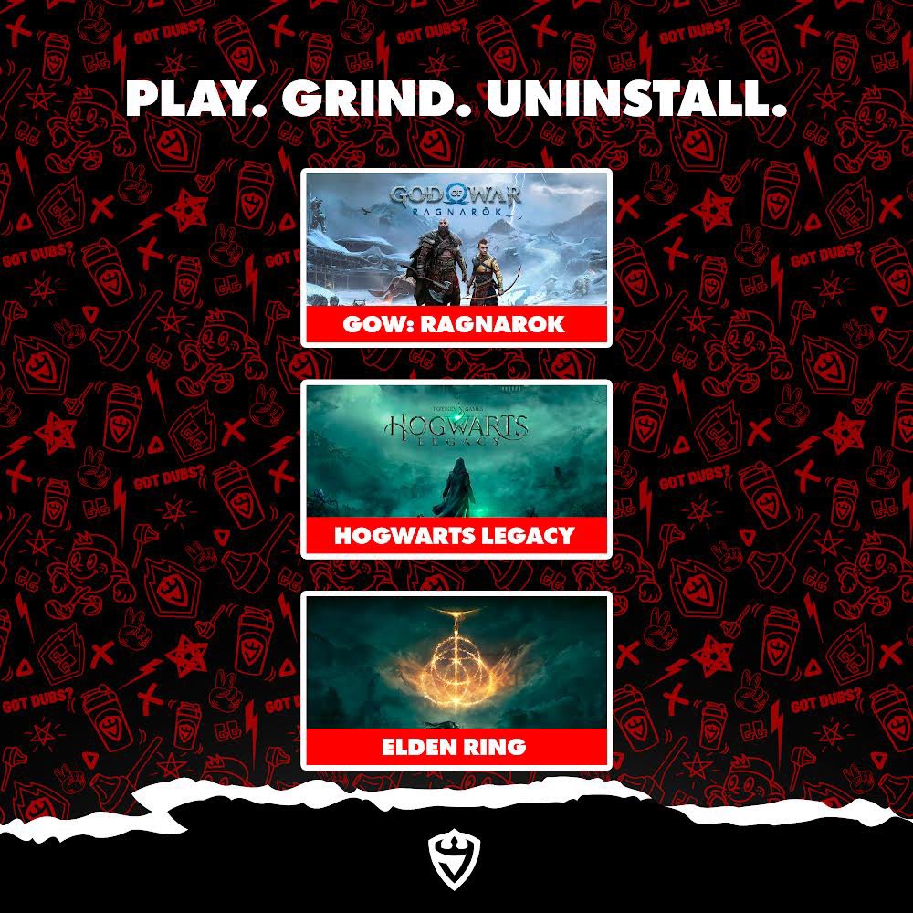 Juggernaut's tweet image. Play. Grind. Uninstall. 👇