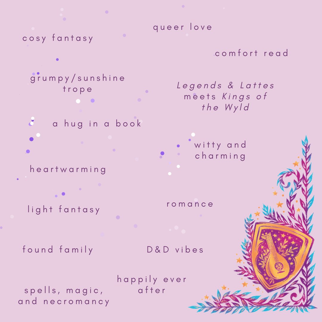 💜We're SO excited to reveal the stunning cover to Rose Black's  charming queer fantasy, Til Death Do Us Bard - a heart-warming tale of marriage💍, magic🔮, and monster-slaying⚔️

Pre-order your copy now 😍 >> amazon.co.uk/Til-Death-Bard…