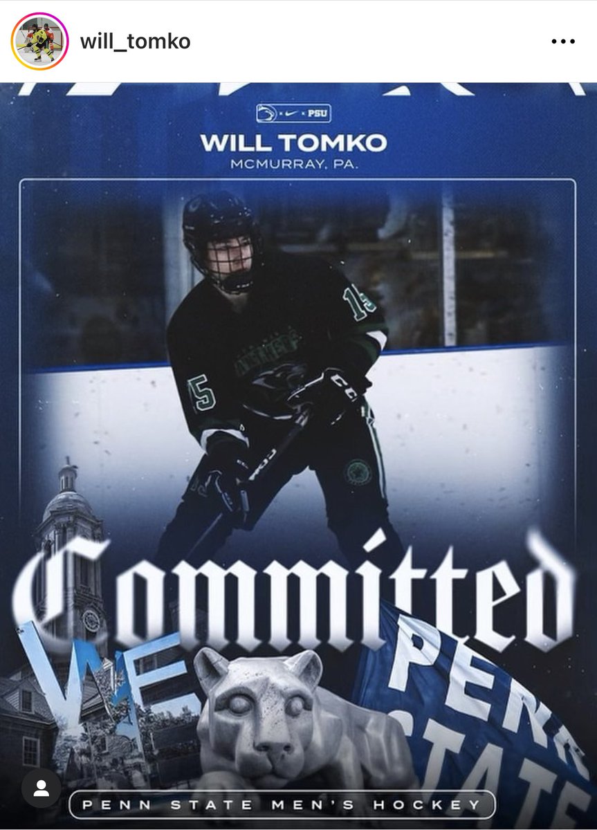 Penn State picks up another one as Will Tomko makes his commitment to the Nittany Lions. The in-state recruit is a late birthday 2006 who played for the SHAHA Panthers last season.